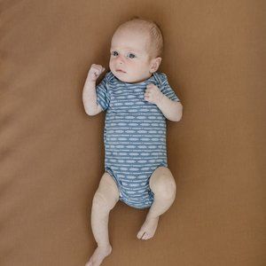 Mebie Baby - Blue Horizon Short Sleeve Bodysuit